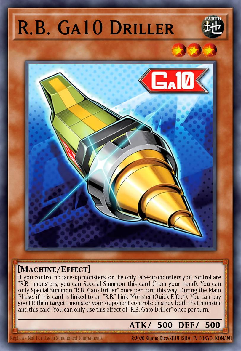 R.B. Ga10 Driller — Sem lançamento no TCG (OCG / Master Duel) 6043161