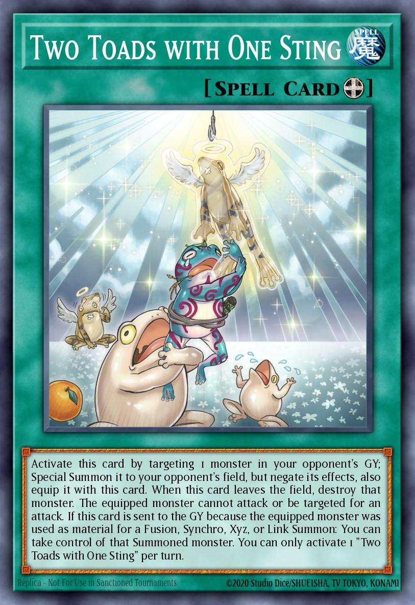 Dois Sapos com uma Ferroada Só — Dawn of Majesty Premiere! promotional card EN097