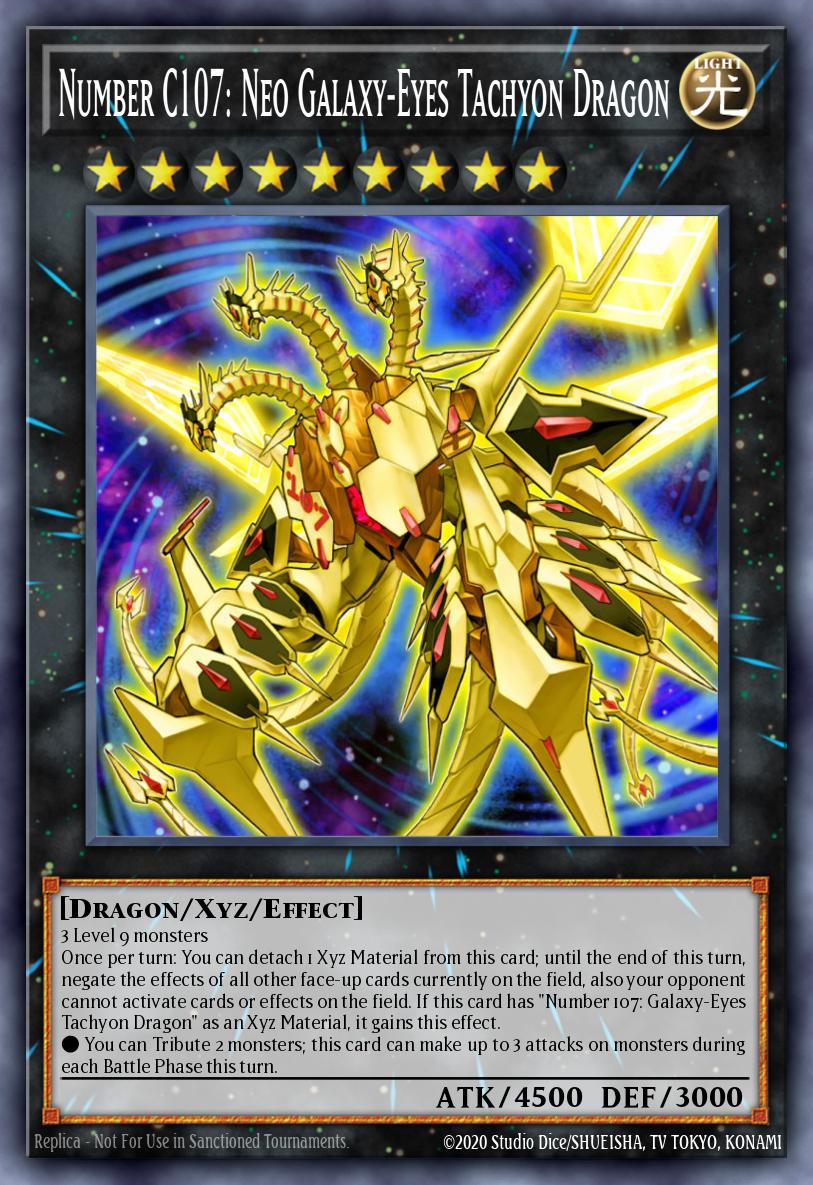 Número C107: Neo Dragão de Táquion de Olhos das Galáxias — Maximum Gold EN063