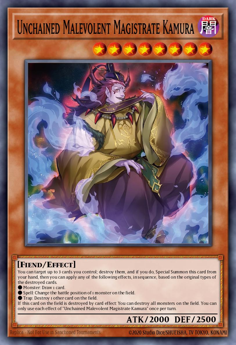 Unchained Malevolent Magistrate Kamura — Sem lançamento no TCG (OCG / Master Duel) 68625623