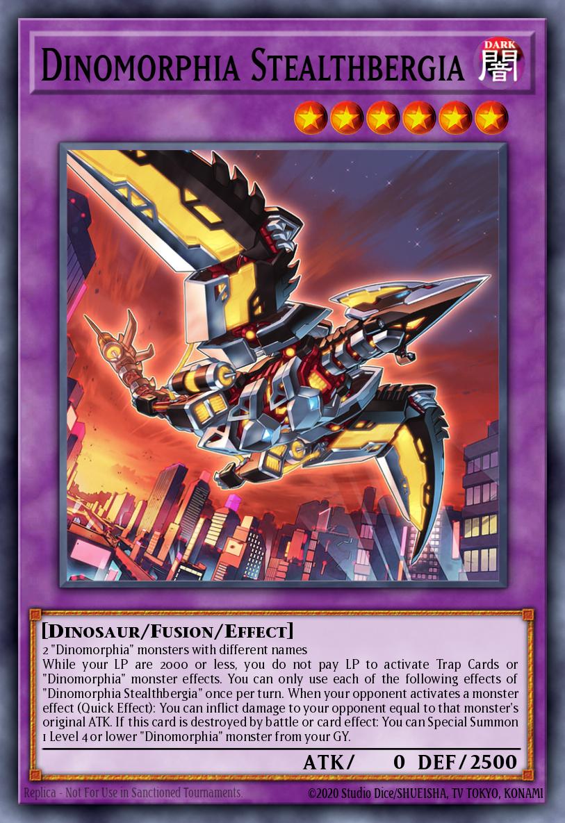 Dinomorfia Stealthbergia — 25th Anniversary Tin: Dueling Heroes Mega Pack EN021