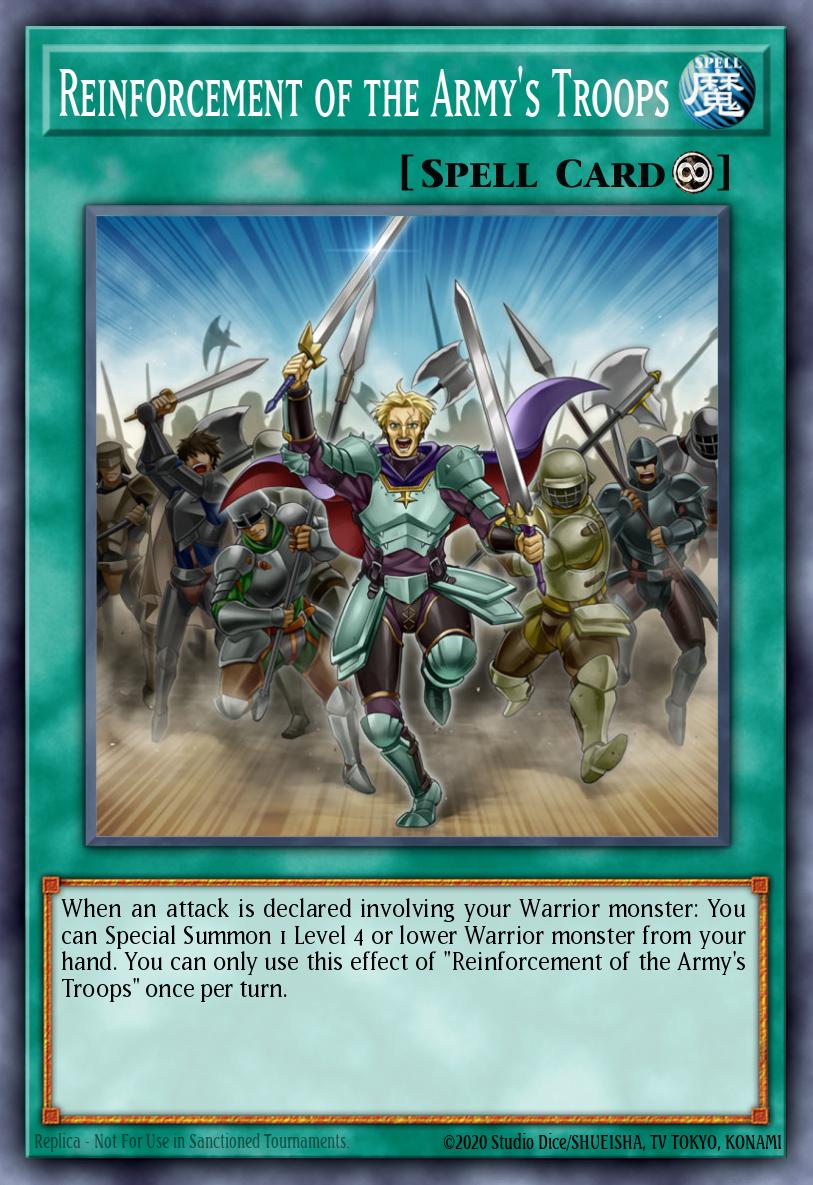 Reforço das Tropas do Exército — Blazing Vortex Premiere! promotional card EN088