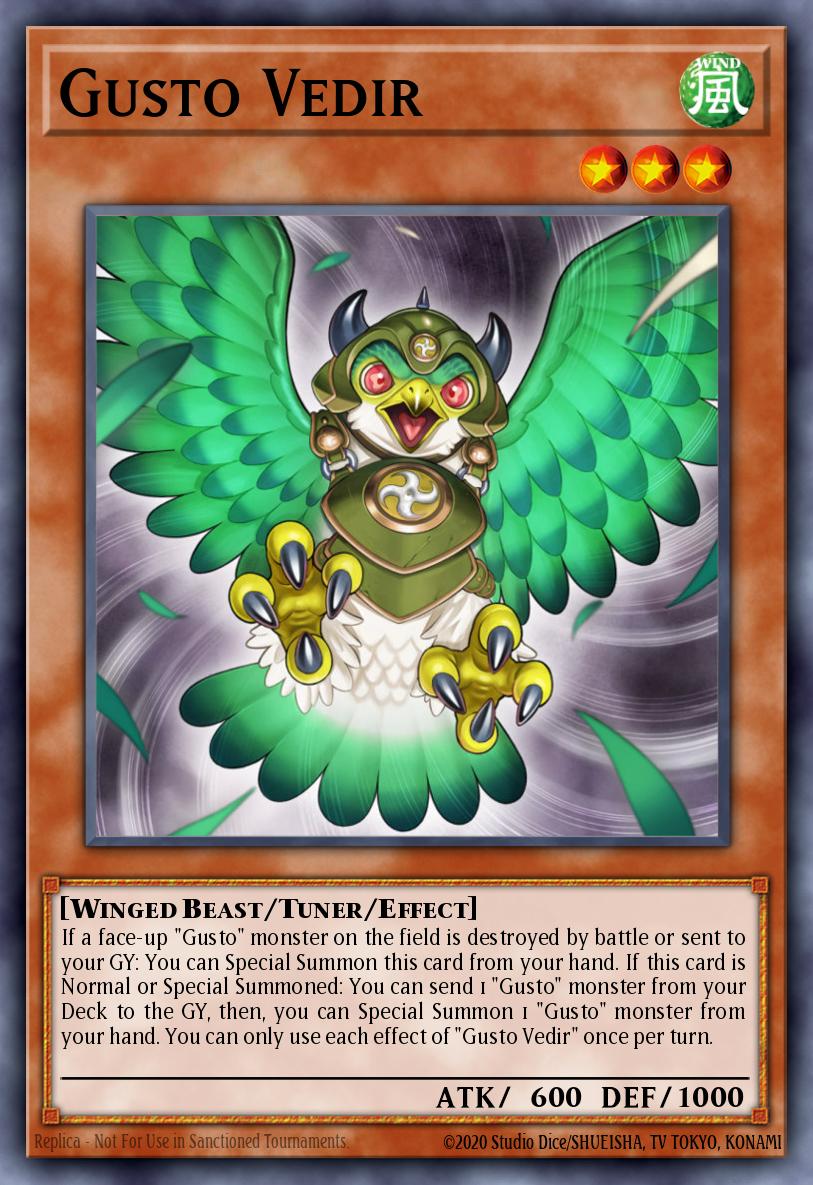 Vedir Gusto — Dawn of Majesty Premiere! promotional card EN019