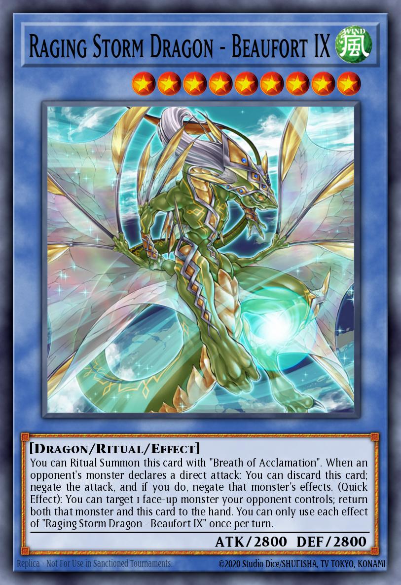Dragão Furioso da Tempestade - Beaufort IX — Blazing Vortex Premiere! promotional card EN082