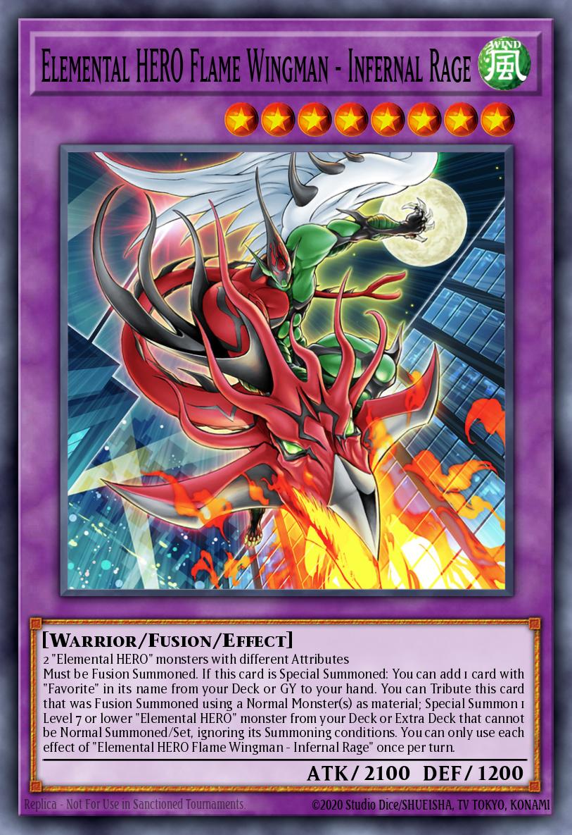 Elemental HERO Flame Wingman - Infernal Rage — Battles of Legend: Monstrous Revenge EN012