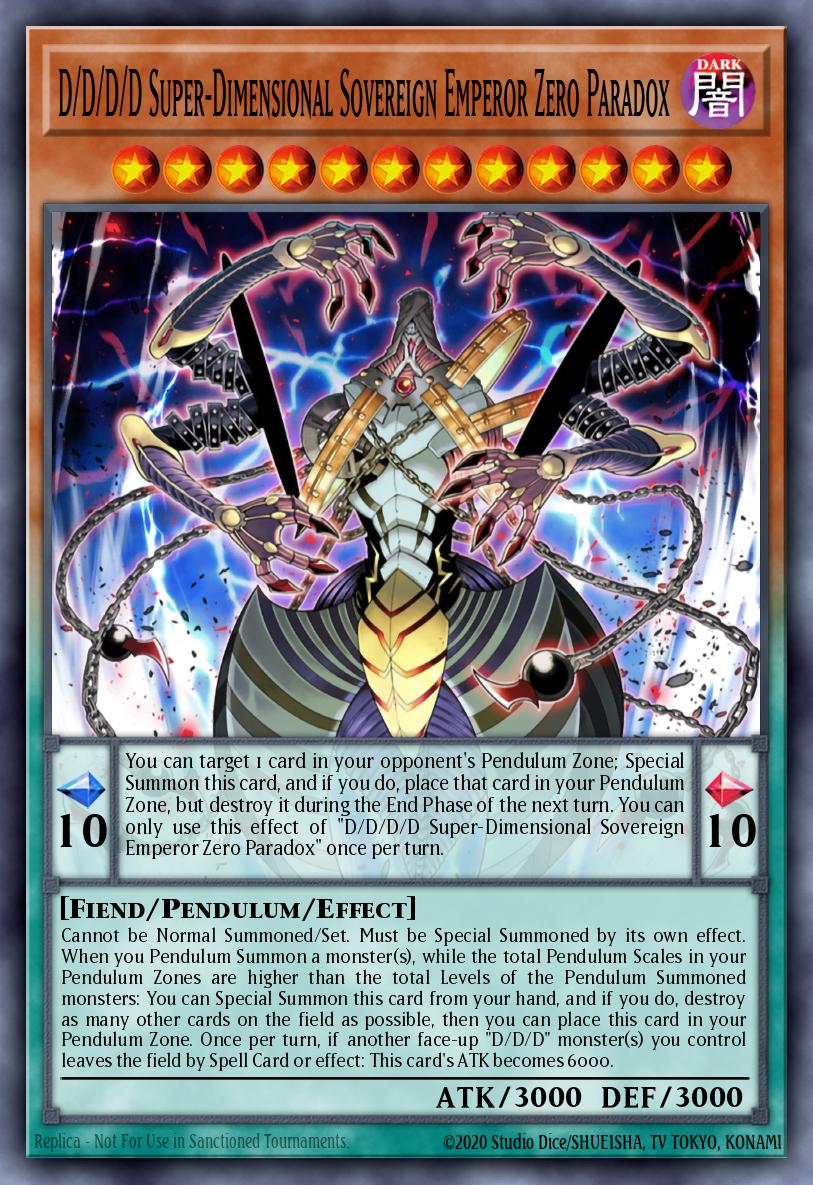 D/D/D/D Super-Dimensional Sovereign Emperor Zero Paradox — Battles of Legend: Monstrous Revenge EN046
