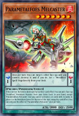 Parametalmorfose Melcaster — Blazing Vortex Premiere! promotional card EN020