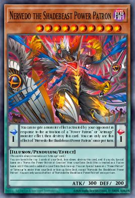 Nervedo the Shadebeast Power Patron