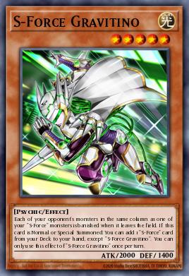 Força-S Gravitino — Blazing Vortex Premiere! promotional card EN014
