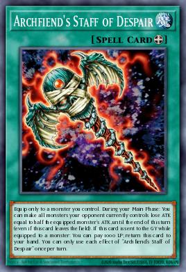 Cajado do Desespero do Arquidemônio — Blazing Vortex Premiere! promotional card EN063