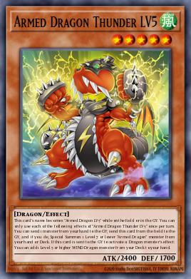 Dragão Armado do Trovão LV5 — Blazing Vortex Premiere! promotional card EN003