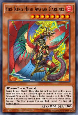 Avatar Altíssimo do Rei de Fogo Garunix — Onslaught of the Fire Kings Structure Deck EN001