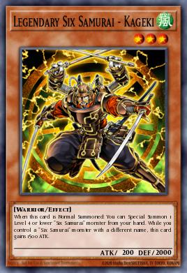 Seis Samurai Lendários - Kageki — Samurai Warlords Structure Deck EN018