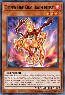Cursed Fire King Doom Burst — 2025 Mega-Pack Tin EN436