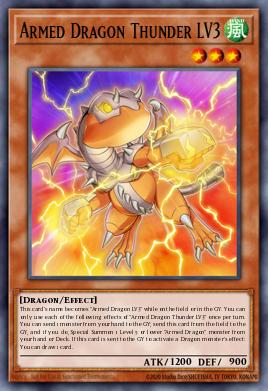Dragão Armado do Trovão LV3 — Blazing Vortex Premiere! promotional card EN004