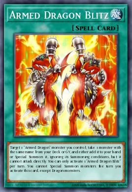 Blitz do Dragão Armado — Blazing Vortex Premiere! promotional card EN052