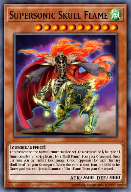 Caveira Supersônica em Chamas — Yu-Gi-Oh! 5D's Wheelie Breakers Promotional Cards EN001