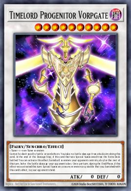 Timelord Progenitor Vorpgate — Yu-Gi-Oh! ARC-V Volume 6 promotional card EN001