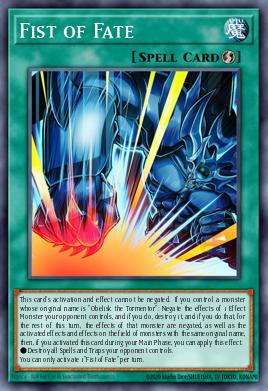 Punho do Destino — Egyptian God Deck: Obelisk the Tormentor EN003