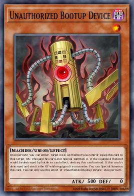 Aparelho de Inicialização Não Autorizado — Rise of the Duelist Premiere! promotional card EN027