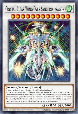 Crystal Clear Wing Over Synchro Dragon — Legendary Arc-V Decks ENS34