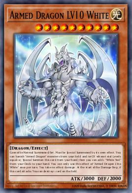 Dragão Armado LV10 Branco — Blazing Vortex Premiere! promotional card EN005