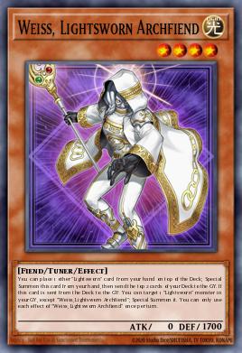 Weiss, Lightsworn Archfiend — 2025 Mega-Pack Tin EN186