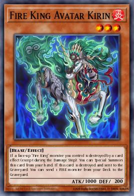 Avatar do Rei de Fogo Kirin — Onslaught of the Fire Kings Structure Deck EN003