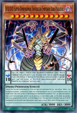 D/D/D/D Super-Dimensional Sovereign Emperor Zero Paradox — Battles of Legend: Monstrous Revenge EN046